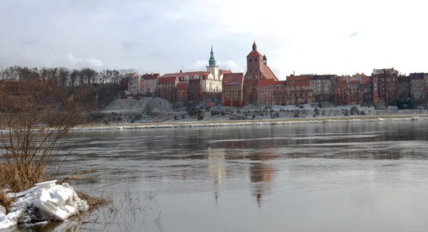 Panorama des winterlichen Graudenz