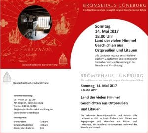 Einladung zur Lesung Ulla Lachauer Broemsehaus